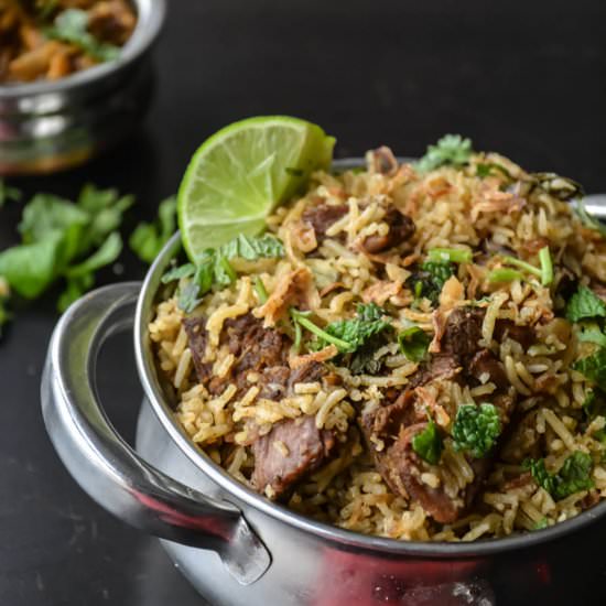 HYDERABADI LAMB BIRYANI - Recipe photo by Relishthebite