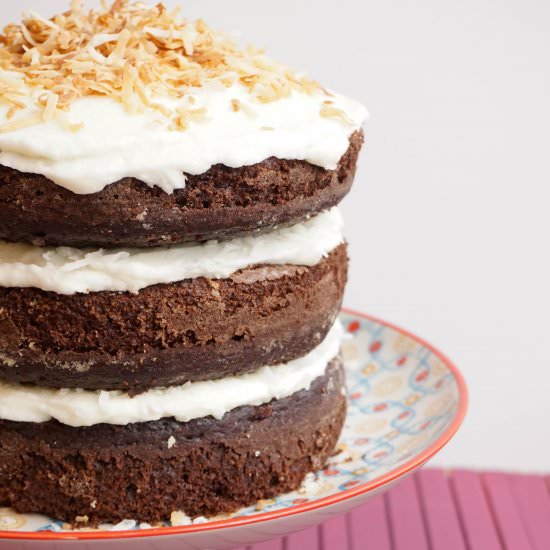 Chocolate Coconut Cake - Recipe photo by thedessertchronicles