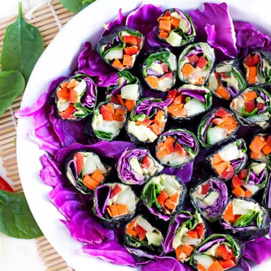 Raw Veggie Nori Rolls - Recipe photo by NeuroticMommy