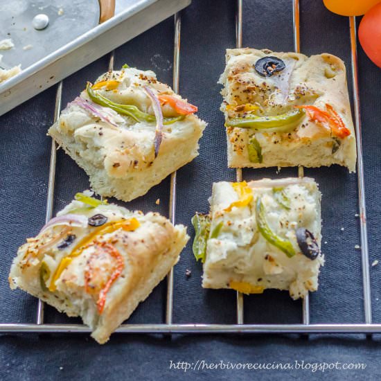 Fully Loaded Focaccia Bread - Recipe photo by Herbivore Cucina