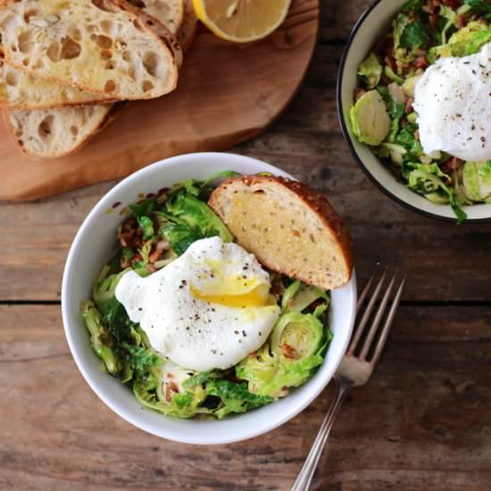 Brussels Sprouts, Pecans & Bacon - Recipe photo by borrowedsalt
