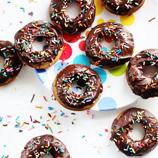 Vanilla Chocolate Covered Donuts - Recipe photo by beetsandberries