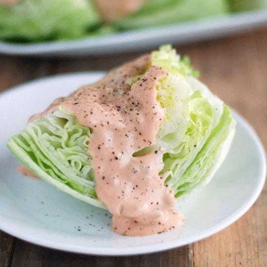Wedge with Thousand Island Dressing - Recipe photo by foodlovinfamily