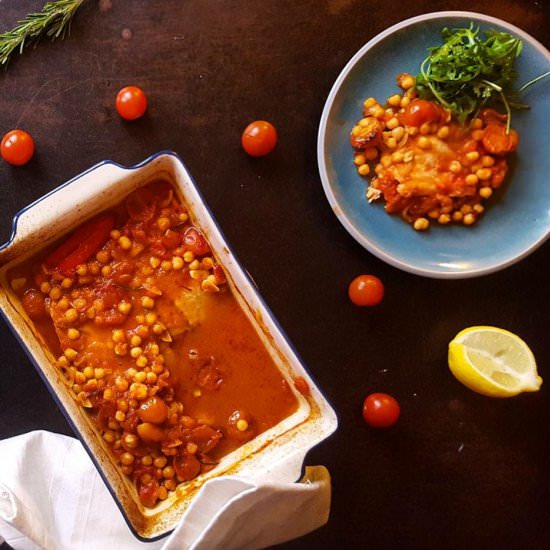 Spanish Cod with Chickpeas - Recipe photo by sophiavass