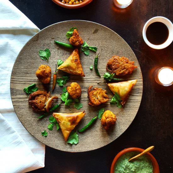 Indian Snack Platter - Recipe photo by sophiavass