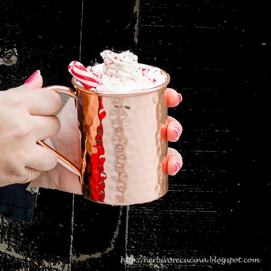 Peppermint Hot Chocolate - Recipe photo by Herbivore Cucina