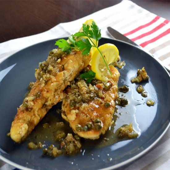 Paleo Friendly Chicken Piccata - Recipe photo by paleocrashcourse