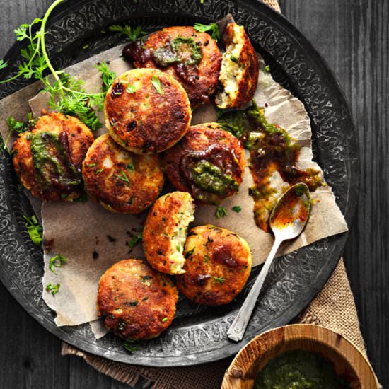 Paneer aur Aloo Ke Kabab - Recipe photo by cubesnjuliennes