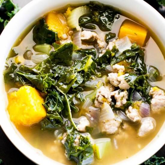 Kale Sausage Soup - Recipe photo by KitchenOfEatin
