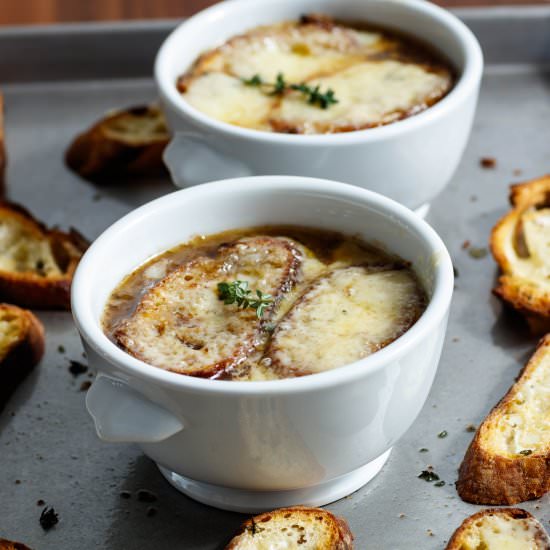 French Onion Soup - Recipe photo by SweetSourSavory