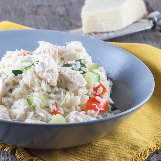 Cheesy Risotto with Chicken - Recipe photo by ohmydish