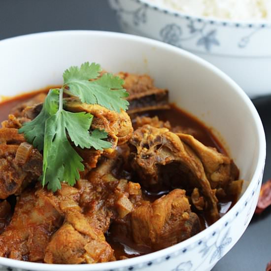 Fiery Goan Chicken Vindaloo - Recipe photo by MokshaFood