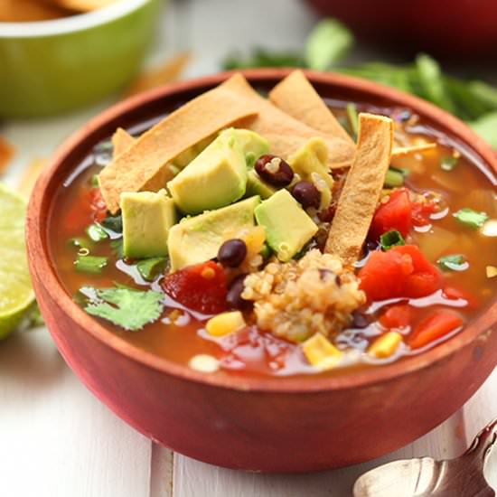 Quinoa Tortilla Soup - Recipe photo by TheHealthyMaven