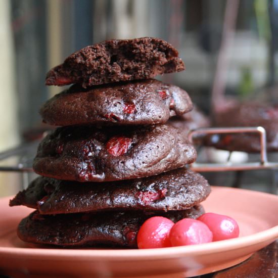 Black Forest Cookies - Recipe photo by The Desserted Girl