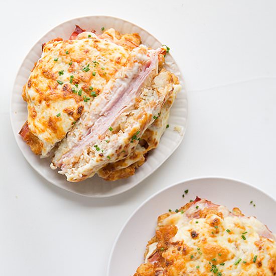 Waffled Hash Brown Croque Monsieur - Recipe photo by realfoodbydad