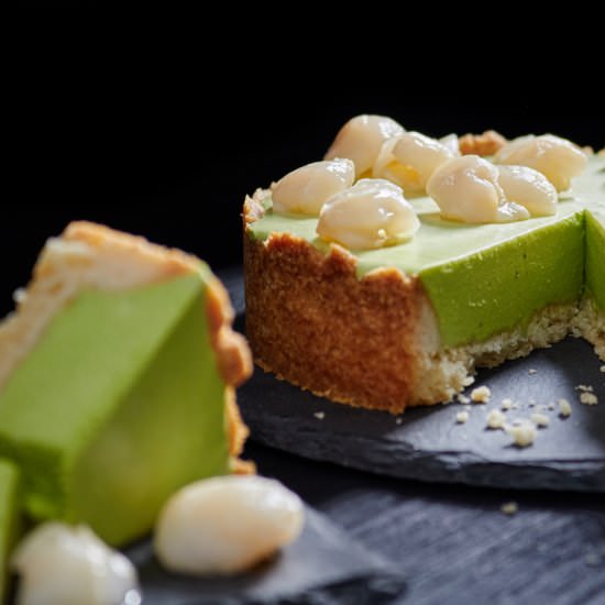 Green Tea Tart with Lychee - Recipe photo by Reisegabel