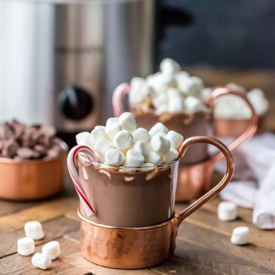 Slow Cooker Peppermint Chocolate - Recipe photo by the cookie rookie