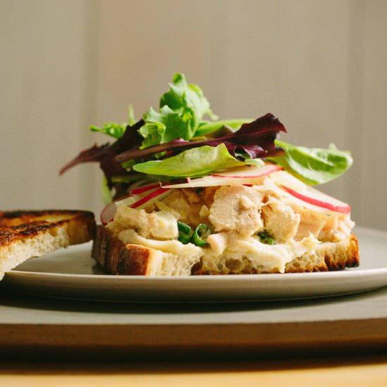 Tuna Sandwich with Pickled Veggies - Recipe photo by athoughtforfood