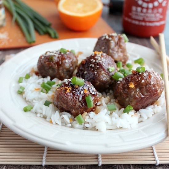 Chinese Orange Glazed Meatballs - Recipe photo by Whitney Bond