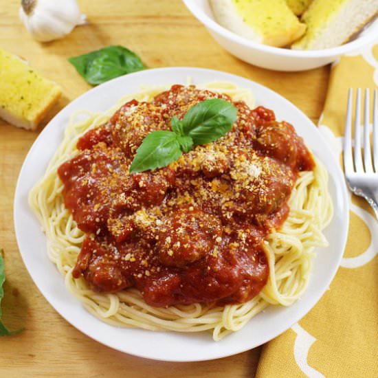 Italian Sausage and Spaghetti - Recipe photo by Savvy in the Kitchen