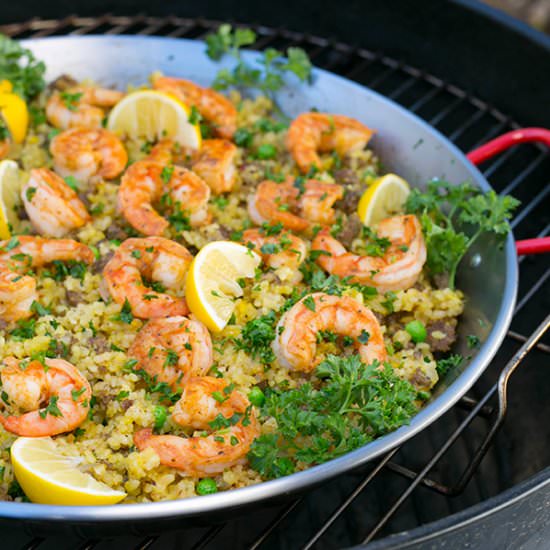 Harry's Shrimp Paella - Recipe photo by slapyodaddybbq