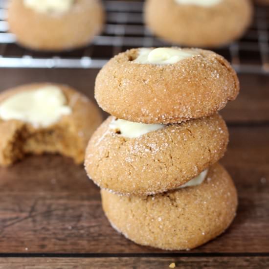 Gingerbread Thumbprint Cookies - Recipe photo by momvstheboys