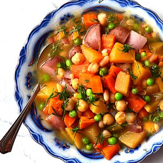 Winter Root Vegetable Soup - Recipe photo by Sew French
