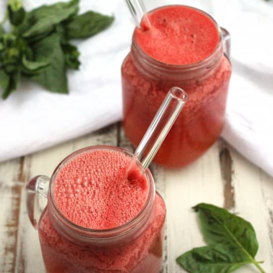 Balsamic Watermelon Slushie - Recipe photo by acleanplate