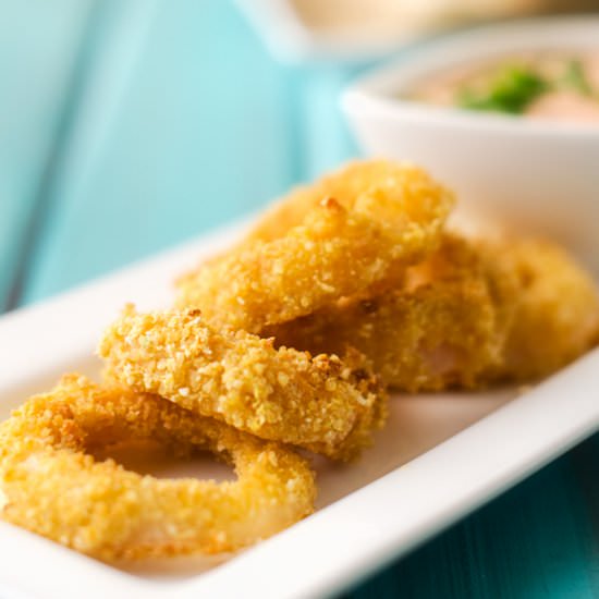 Quinoa Crusted Onion Rings - Recipe photo by wendypolisi