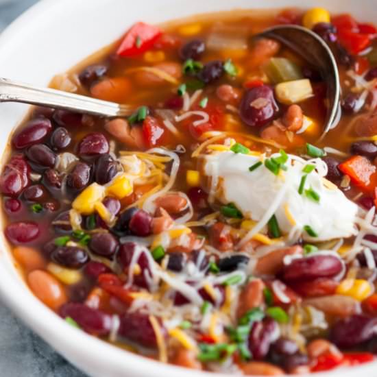Slow Cooker Three Bean Chili - Recipe photo by Aberdeenskitchen