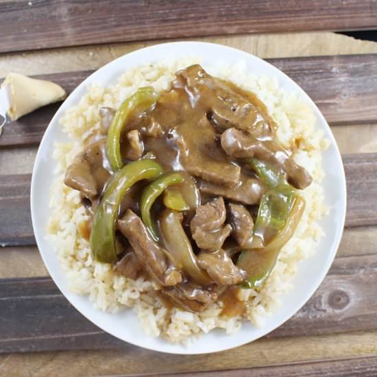 Fast and Easy Pepper Steak - Recipe photo by Savvy in the Kitchen