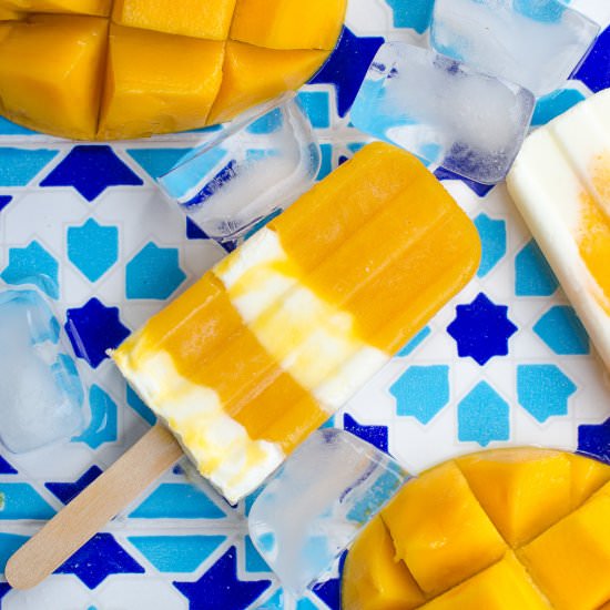 Mango and Yoghurt Popsicles - Recipe photo by asweetmuddle