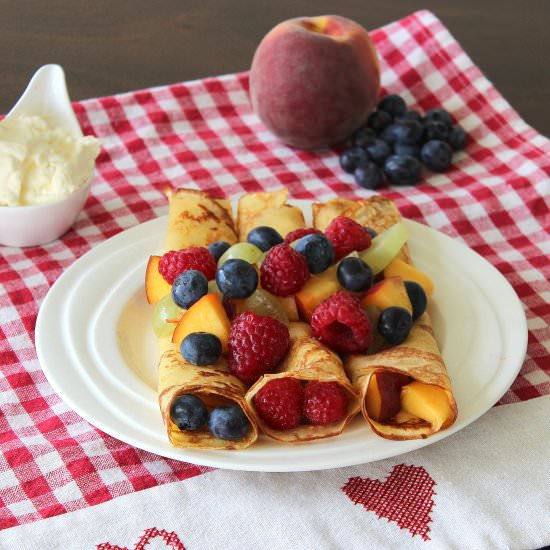 Crepes and Fruit - Recipe photo by PicNic_NZ