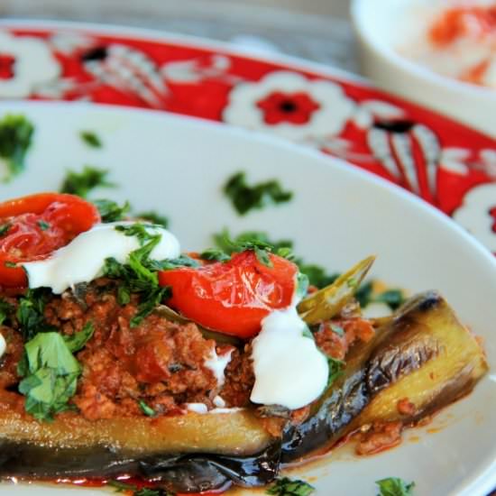 Turkish Stuffed Eggplant - Recipe photo by CompassandFork