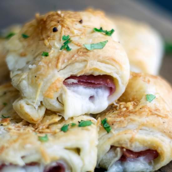 Salami & Prov Puff Pastry Rollups - Recipe photo by cookingdivine