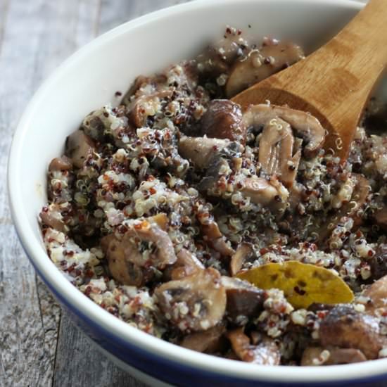 Mushroom Garlic Quinoa - Recipe photo by TheEyesofaBoy