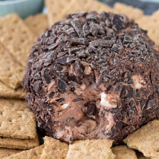 Chocolate S'mores Cheeseball - Recipe photo by crazyforcrust
