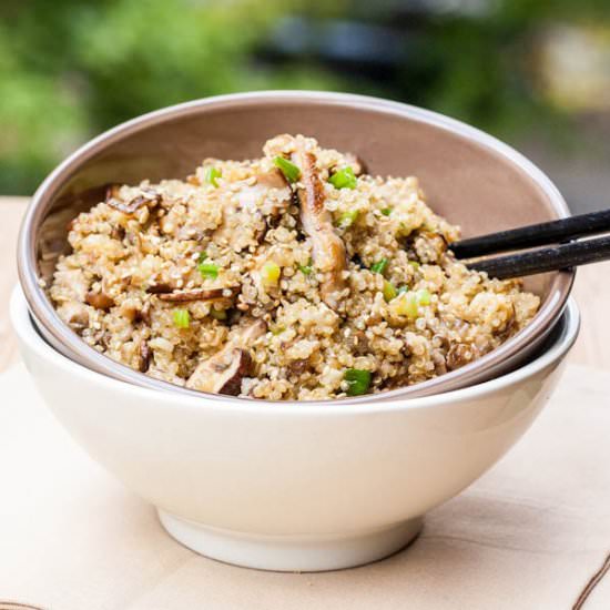 Toasted Quinoa with Mushrooms - Recipe photo by wendypolisi