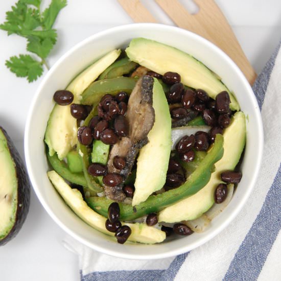 Fajita Bowls and Cilantro-Lime Rice - Recipe photo by theminniechef