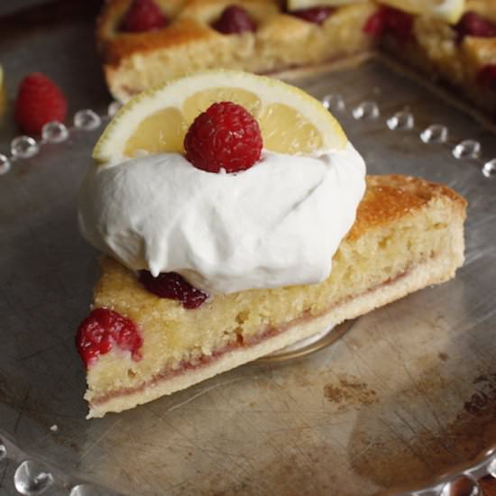 Raspberry & Lemon Frangipane - Recipe photo by wildflourblog