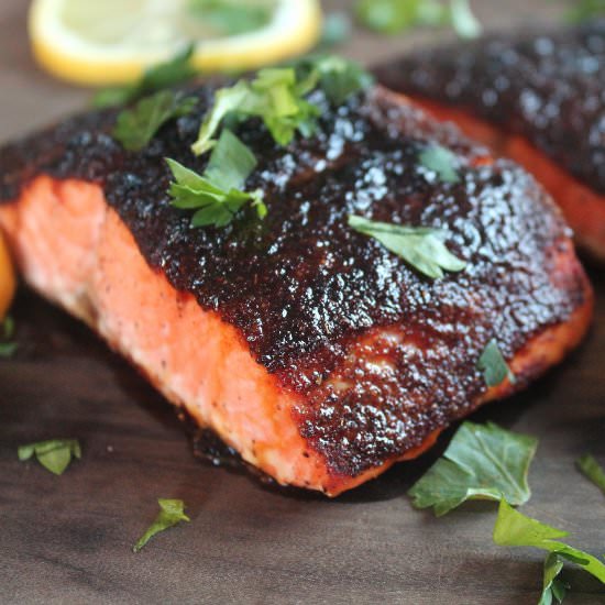 Blackened Sweet and Spicy Salmon - Recipe photo by healingwholenutrition