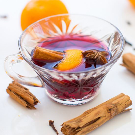 Simple Hot Spiced Wine Recipe - Recipe photo by SugarAndCloth