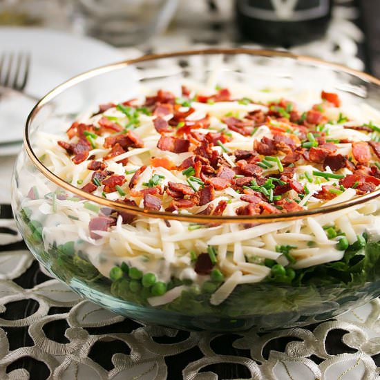 Our Favorite Layered Salad - Recipe photo by Cooks With Cocktails