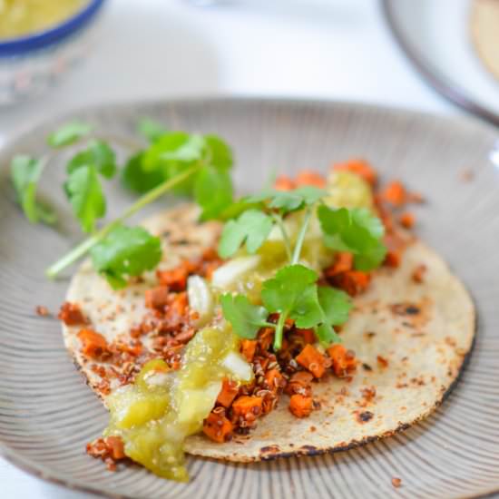 Sweet Potato + Quinoa Tacos - Recipe photo by lucismorsels