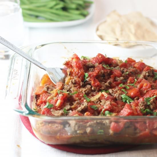 Baked eggplant in tomato stew - Recipe photo by SweetPillarFood