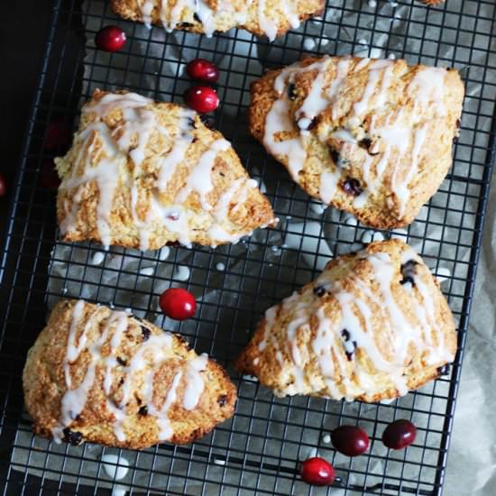Cranberry Orange Scones - Recipe photo by baketotheroots