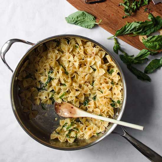 Pasta Aglio e Olio - Recipe photo by sprigandflours