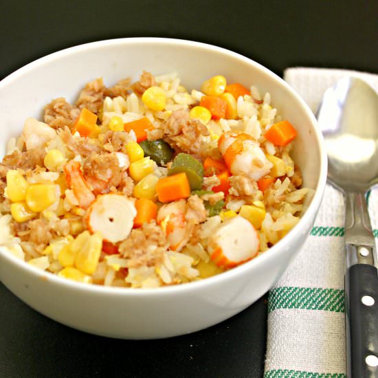 Student's Style Seafood Fried Rice - Recipe photo by Miamivores