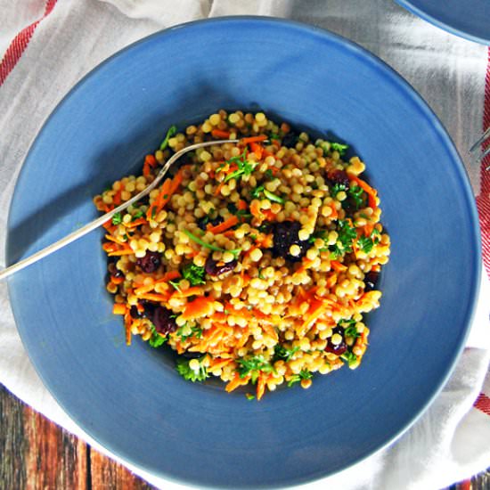 Israeli Couscous and Carrot Salad - Recipe photo by thecharmingdetroiter
