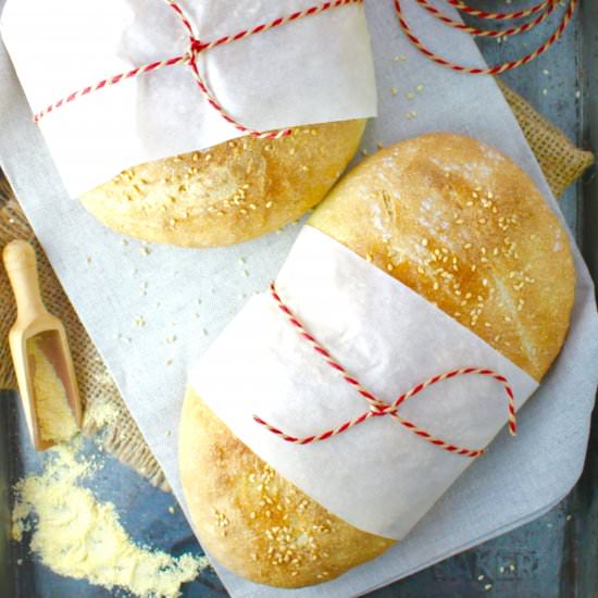 Semolina Bread with Sesame Seeds - Recipe photo by marilenaskitchen